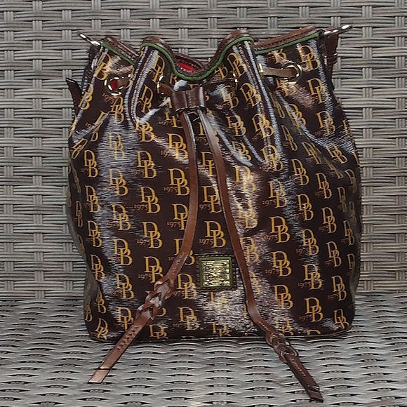 Dooney & Bourke Brown Monogram Backpack - Picture 1 of 7